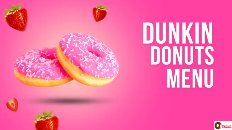 DUNKIN DONUTS MENU